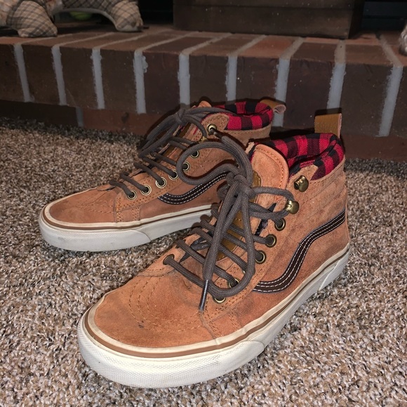 vans sk8 hi mte glazed ginger plaid vans sk8 hi mte glazed ginger plaid